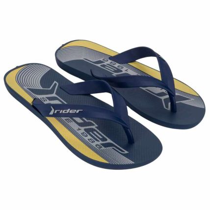 Chinelo Masculino Rider Feel Urban - 12318 - Azul/azul/amarelo - Atacado
