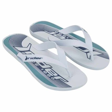 Chinelo Masculino Rider Feel Urban - 12318 - Branco/branco/verde - Atacado