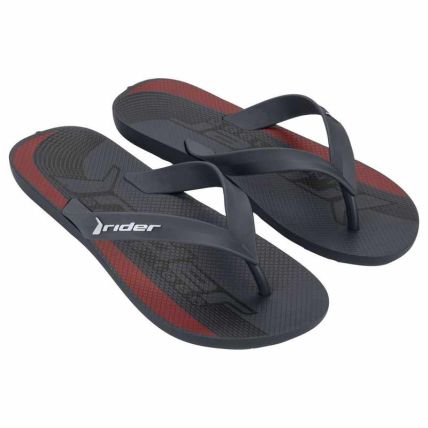 Chinelo Masculino Rider Feel Urban - 12318 - Cinza/cinza/vermelho - Atacado