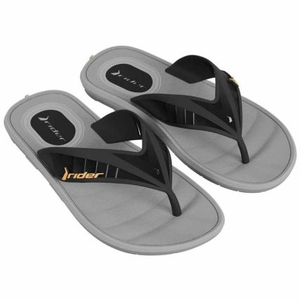 Chinelo Masculino Rider Moving Ii - 12492 - Cinza/preto/amarelo - Atacado