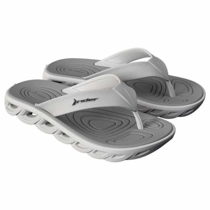 Chinelo Masculino Rider R Power Low - 12623 - Branco/branco/cinza - Atacado