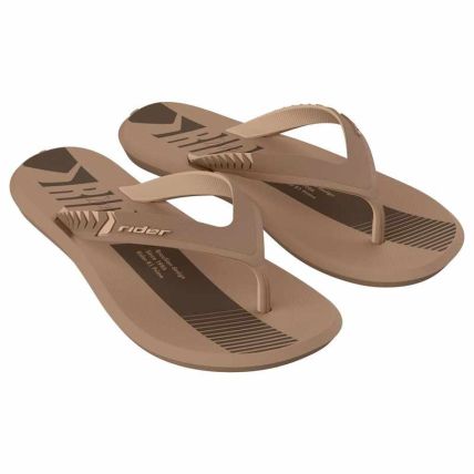 Chinelo Masculino Rider R1 Prime - 12438 - Marrom/marrom/bege - Atacado