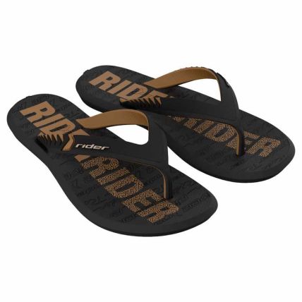 Chinelo Masculino Rider R1 Prime - 12438 - Preto/preto/bege - Atacado
