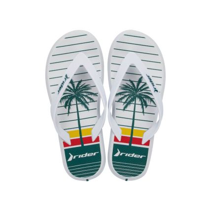 Chinelo Masculino Rider R1 Style - 11818 - Branco/branco/verde - Atacado
