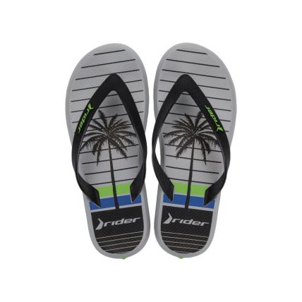 Chinelo Masculino Rider R1 Style - 11818 - Cinza/preto/verde - Atacado