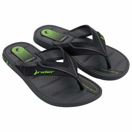 Chinelo Masculino Rider Sprint - 12015 - Grafite/preto/verde - Atacado