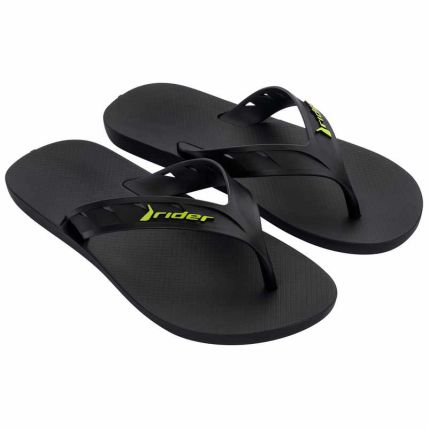 Chinelo Masculino Rider Street - 11573 - Preto/preto/verde - Atacado