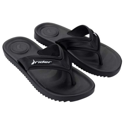 Chinelo Masculino Rider Trace - 12608 - Preto/preto/branco - Atacado