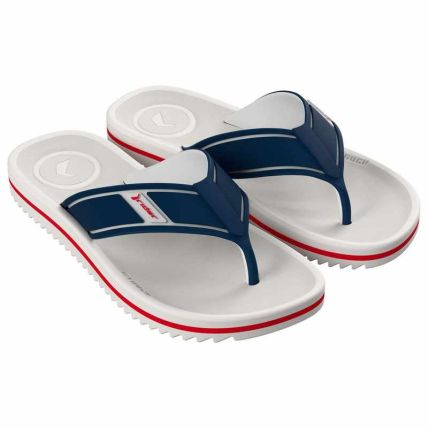 Chinelo Masculino Rider Trace Duo - 12650 - Branco/azul/vermelho - Atacado