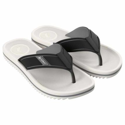 Chinelo Masculino Rider Trace Duo - 12650 - Branco/preto/cinza - Atacado