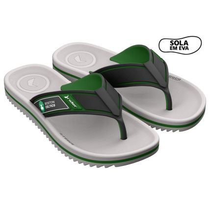 Chinelo Masculino Rider Trace Duo Nba - 12760 - Branco/preto/verde - Atacado