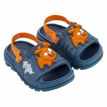 Chinelo Slide Baby Biduzidos Recreation - 23494 - Azul/laranja - Atacado