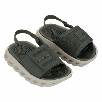 Chinelo Slide Baby Rider R Power - 12555 - Bege/verde - Atacado