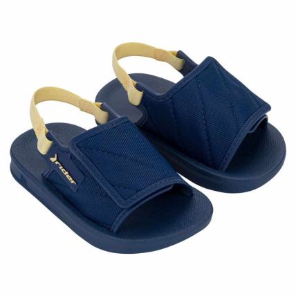 Chinelo Slide Baby Rider Street - 12414 - Azul/azul/amarelo - Atacado