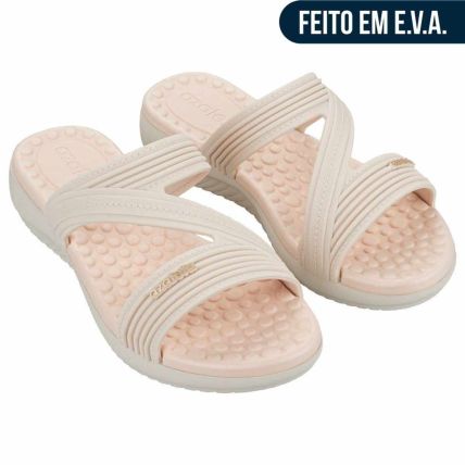 Chinelo Slide Feminino Azaleia Cami - 19472 - Off White Medio - Atacado