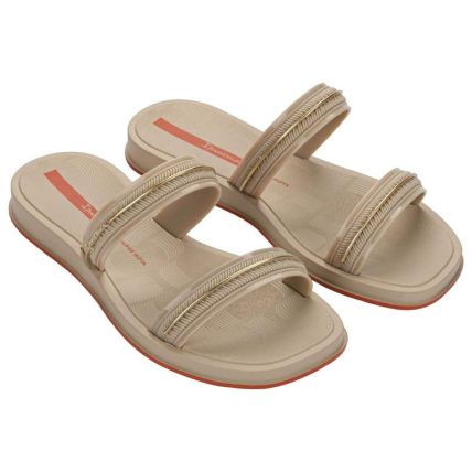 Chinelo Slide Feminino Ipanema Glow - 27400 - Bege/dourado/laranja - Atacado