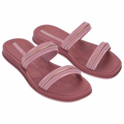 Chinelo Slide Feminino Ipanema Glow - 27400 - Rosa/rosa Medio/dourado - Atacado
