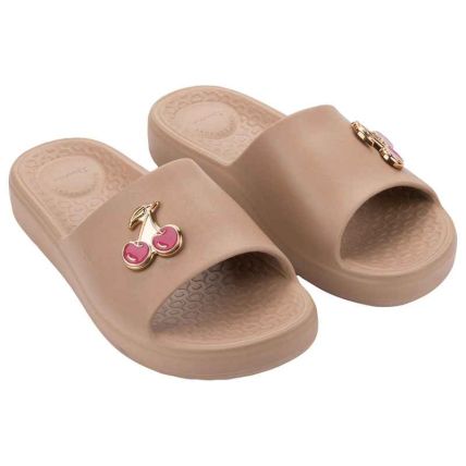 Chinelo Slide Feminino Ipanema Pluma Pop - 27564 - Marrom - Atacado