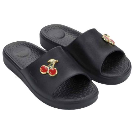 Chinelo Slide Feminino Ipanema Pluma Pop - 27564 - Preto - Atacado