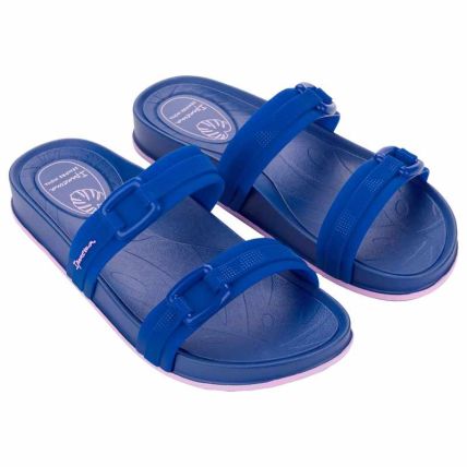 Chinelo Slide Feminino Ipanema Shine - 27571 - Azul Barcelona/rosa - Atacado