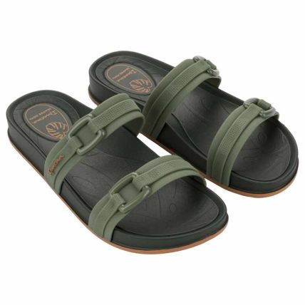 Chinelo Slide Feminino Ipanema Shine - 27571 - Verde Olivia/verde - Atacado