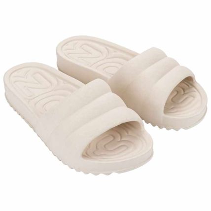 Chinelo Slide Feminino Zaxy Air - 19419 - Off White Medio - Atacado