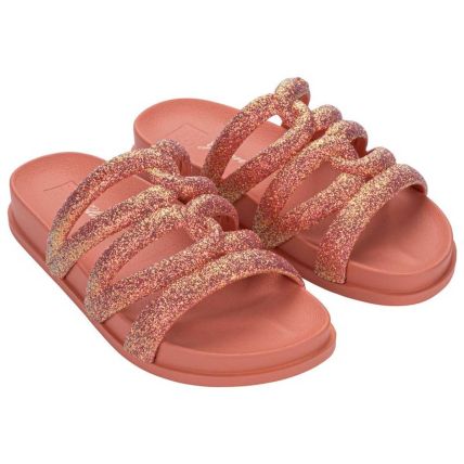 Chinelo Slide Feminino Zaxy Glamour - 19468 - Rosa Gloss/glitter - Atacado