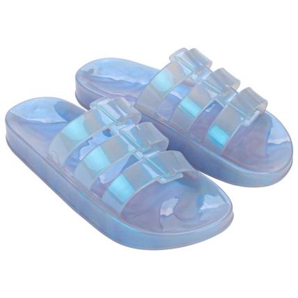 Chinelo Slide Feminino Zaxy Jelly New - 19536 - Azul Iridescente - Atacado