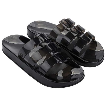 Chinelo Slide Feminino Zaxy Jelly New - 19536 - Preto Transparente - Atacado