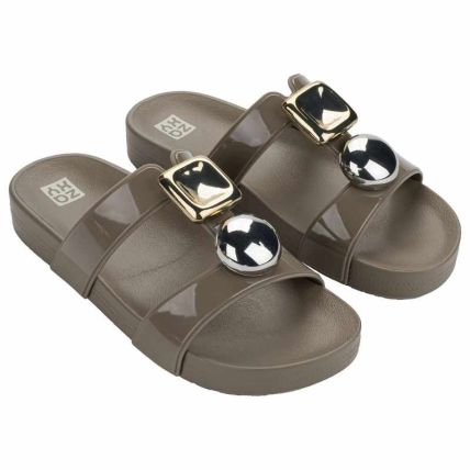 Chinelo Slide Feminino Zaxy Soul - 19406 - Marrom Chique - Atacado
