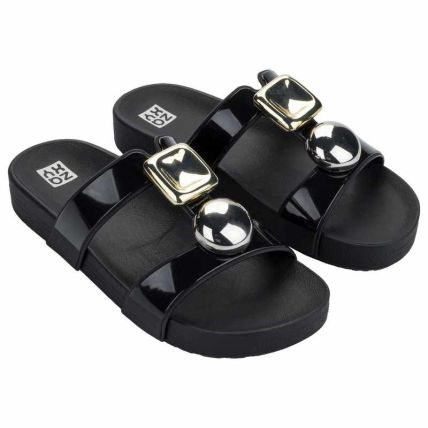 Chinelo Slide Feminino Zaxy Soul - 19406 - Preto - Atacado