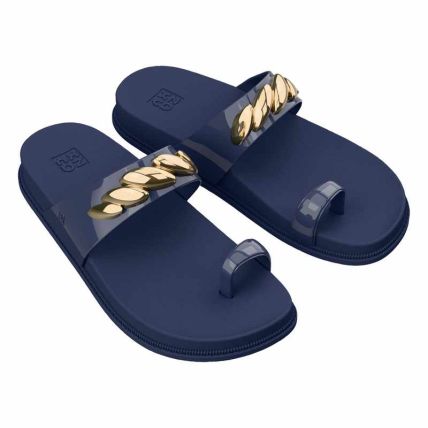 Chinelo Slide Feminino Zaxy Style - 19477 - Azul Marinho - Atacado
