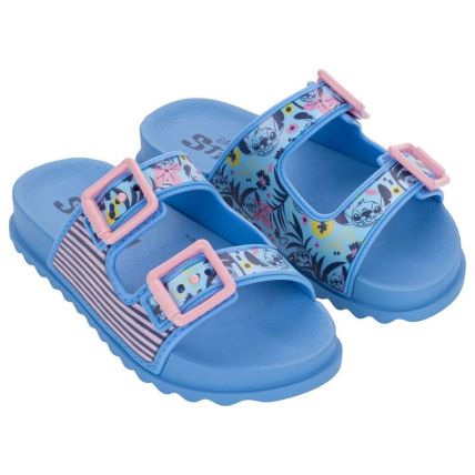 Chinelo Slide Infantil Disney Hip - 23461 - Azul Claro/rosa - Atacado