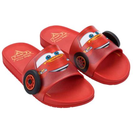 Chinelo Slide Infantil Disney New Dash - 23514 - Vermelho/vermelho - Atacado