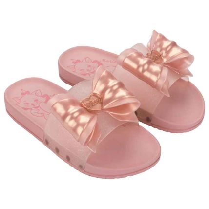 Chinelo Slide Infantil Disney Sparkle - 23501 - Rosa Claro/rosa Glitter - Atacado