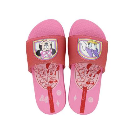 Chinelo Slide Infantil Ipanema Disney Vibe - 27535 - Rosa/vermelho Glitter - Atacado