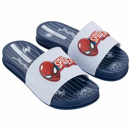 Chinelo Slide Infantil Ipanema Marvel Spider - 27520 - Azul/branco - Atacado