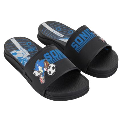 Chinelo Slide Infantil Ipanema Sonic Player - 27534 - Preto/azul - Atacado