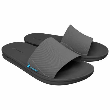 Chinelo Slide Infantil Rider Feel - 12683 - Cinza/cinza/azul - Atacado
