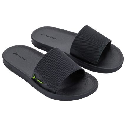 Chinelo Slide Infantil Rider Feel - 12683 - Preto/preto/verde - Atacado