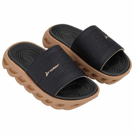 Chinelo Slide Infantil Rider R Power - 12553 - Bege/preto - Atacado