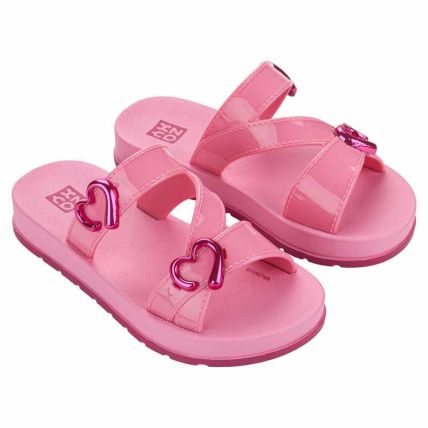 Chinelo Slide Infantil Zaxy Lover - 19418 - Rosa Sorvete - Atacado