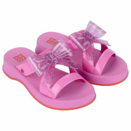 Chinelo Slide Infantil Zaxy Top - 19371 - Lilas Primavera - Atacado