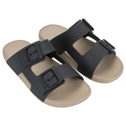 Chinelo Slide Masculino Cartago Milão Core - 12800 - Bege/preto - Atacado