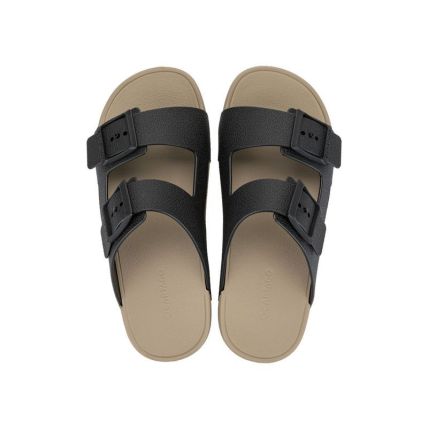 Chinelo Slide Masculino Cartago Milão Core - 12800 - Bege/preto - Atacado