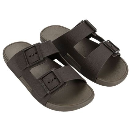 Chinelo Slide Masculino Cartago Milão Core - 12800 - Marrom/marrom - Atacado