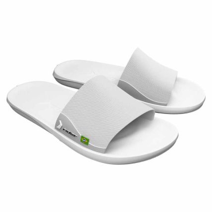 Chinelo Slide Masculino Rider Feel - 12491 - Branco/preto/verde - Atacado