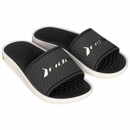 Chinelo Slide Masculino Rider Pump Iii - 12708 - Branco/preto/preto - Atacado