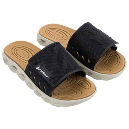 Chinelo Slide Masculino Rider R Power Low - 12737 - Bege/castor/preto - Atacado