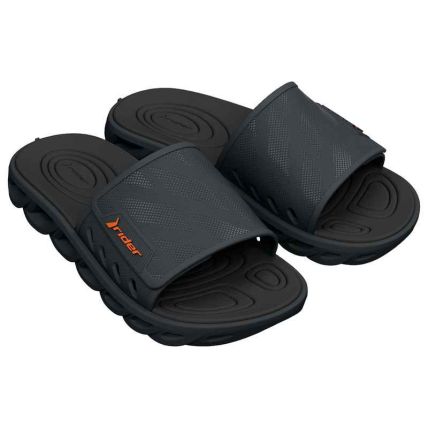 Chinelo Slide Masculino Rider R Power Low - 12737 - Cinza/preto/cinza - Atacado